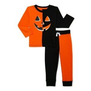 NEW Halloween Pumpkin T-Shirt and Joggers Outfit Set 2-Piece Size 12M NWT
